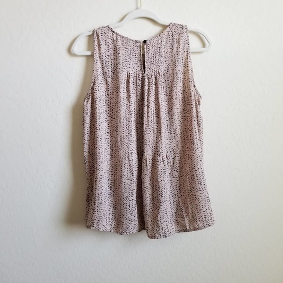 LOFT Sleeveless swing Blouse peach & Black LP - Picture 5 of 5